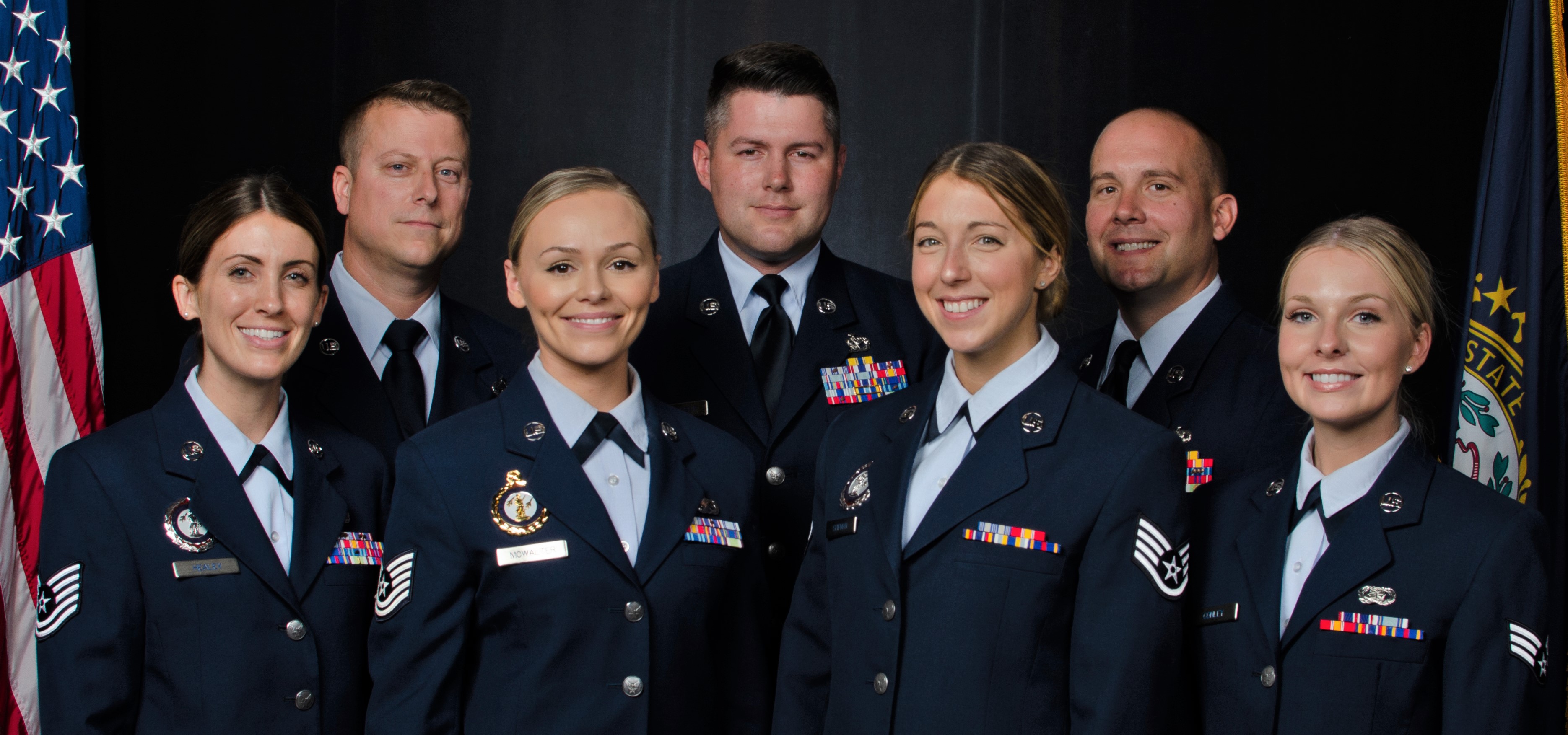 Photo of the 157th Air Refueling Wing's recruiting team.